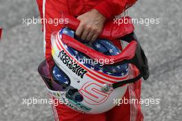Sebastian Vettel (GER) Ferrari SF71H helmet. 20.10.2018. Formula 1 World Championship, Rd 18, United States Grand Prix, Austin, Texas, USA, Qualifying Day.