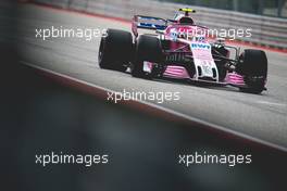 Esteban Ocon (FRA) Racing Point Force India F1 VJM11. 20.10.2018. Formula 1 World Championship, Rd 18, United States Grand Prix, Austin, Texas, USA, Qualifying Day.
