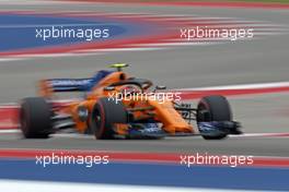 Stoffel Vandoorne (BEL) McLaren F1  20.10.2018. Formula 1 World Championship, Rd 18, United States Grand Prix, Austin, Texas, USA, Qualifying Day.