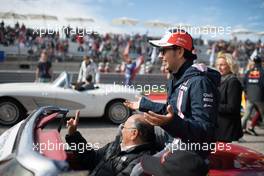 Sergio Perez (MEX) Racing Point Force India F1 Team on the grid. 21.10.2018. Formula 1 World Championship, Rd 18, United States Grand Prix, Austin, Texas, USA, Race Day.