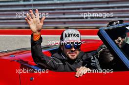 Fernando Alonso (ESP) McLaren on the drivers parade. 21.10.2018. Formula 1 World Championship, Rd 18, United States Grand Prix, Austin, Texas, USA, Race Day.