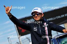 Esteban Ocon (FRA) Racing Point Force India F1 Team on the drivers parade. 21.10.2018. Formula 1 World Championship, Rd 18, United States Grand Prix, Austin, Texas, USA, Race Day.