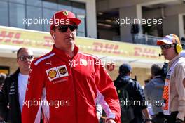 Kimi Raikkonen (FIN) Ferrari on the drivers parade. 21.10.2018. Formula 1 World Championship, Rd 18, United States Grand Prix, Austin, Texas, USA, Race Day.