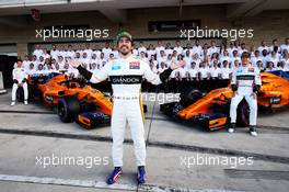 Fernando Alonso (ESP) McLaren at a team photograph. 21.10.2018. Formula 1 World Championship, Rd 18, United States Grand Prix, Austin, Texas, USA, Race Day.