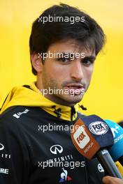 Carlos Sainz Jr (ESP) Renault F1 Team  18.10.2018. Formula 1 World Championship, Rd 18, United States Grand Prix, Austin, Texas, USA, Preparation Day.