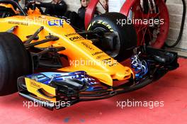 McLaren MCL33 front wing. 18.10.2018. Formula 1 World Championship, Rd 18, United States Grand Prix, Austin, Texas, USA, Preparation Day.