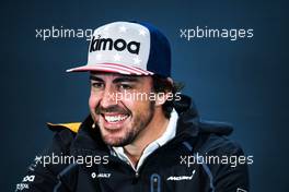 Fernando Alonso (ESP) McLaren in the FIA Press Conference. 18.10.2018. Formula 1 World Championship, Rd 18, United States Grand Prix, Austin, Texas, USA, Preparation Day.
