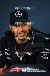 Lewis Hamilton (GBR) Mercedes AMG F1 in the FIA Press Conference. 18.10.2018. Formula 1 World Championship, Rd 18, United States Grand Prix, Austin, Texas, USA, Preparation Day.
