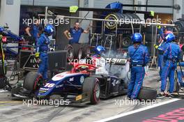 Race 1, Pit stop, Arjun Maini (IND) Trident 29.06.2018. FIA Formula 2 Championship, Rd 6, Spielberg, Austria, Saturday.