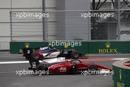 Race 1, Louis Deletraz (SUI) Charouz Racing System retires from the race 28.04.2018. FIA Formula 2 Championship, Rd 2, Baku, Azerbaijan, Saturday.