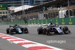 Race 2, Nicolas Latifi (CAN) Dams and Sergio Sette Camara (BRA) Carlin 29.04.2018. FIA Formula 2 Championship, Rd 2, Baku, Azerbaijan, Sunday.