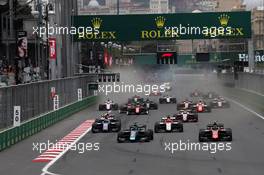 Race 1, Start of the race 28.04.2018. FIA Formula 2 Championship, Rd 2, Baku, Azerbaijan, Saturday.