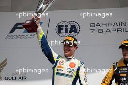 Race 1, Lando Norris (GBR) Carlin, race winner 07.04.2018. FIA Formula 2 Championship, Rd 1, Sakhir, Bahrain, Saturday.