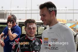 Free Practice 1,  Santino Ferrucci (USA) Trident and Luca Ghiotto (ITA) Campos Vexatec Racing 06.04.2018. FIA Formula 2 Championship, Rd 1, Sakhir, Bahrain, Friday.