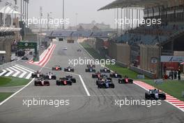 Race 1, Start of the race 07.04.2018. FIA Formula 2 Championship, Rd 1, Sakhir, Bahrain, Saturday.