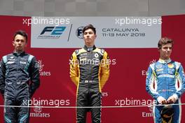 Race 2, 1st place Jack Aitken (GBR) ART Grand Prix, 2nd place Alexander Albon (THA) DAMS and 3rd place Lando Norris (GBR) Carlin 13.05.2018. FIA Formula 2 Championship, Rd 3, Barcelona, Spain, Sunday.