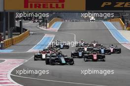 Race 2, Start of the race 24.06.2018. FIA Formula 2 Championship, Rd 5, Paul Ricard, France, Sunday.