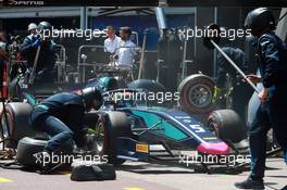 Race 1, Pit stop, Alexander Albon (THA) DAMS 25.05.2018. FIA Formula 2 Championship, Rd 4, Monte Carlo, Monaco, Friday.