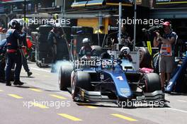 Race 1, Pit stop, Artem Markelov (Rus) Russian Time 25.05.2018. FIA Formula 2 Championship, Rd 4, Monte Carlo, Monaco, Friday.