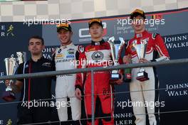 Race 2, 1st place Nikita Mazepin (RUS) ART Grand Prix, 2nd place Anthoine Hubert (FRA) ART Grand Prix and 3rd place  Callum Ilott (GBR) ART Grand Prix 26.08.2018. GP3 Series, Rd 6, Spa-Francorchamps, Belgium, Sunday.