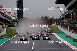 Race 2, Start of the race 13.05.2018. GP3 Series, Rd 1, Barcelona, Spain, Sunday.