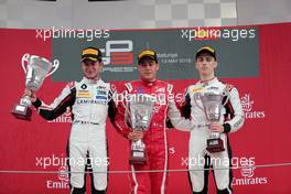 Race 2, 1st place Giuliano Alesi (FRA) Trident, 2nd place Anthoine Hubert (FRA) ART Grand Prix and 3rd place Jake Hughes (GBR) ART Grand Prix 13.05.2018. GP3 Series, Rd 1, Barcelona, Spain, Sunday.