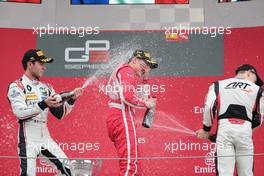 Race 2, 1st place Giuliano Alesi (FRA) Trident, 2nd place Anthoine Hubert (FRA) ART Grand Prix and 3rd place Jake Hughes (GBR) ART Grand Prix 13.05.2018. GP3 Series, Rd 1, Barcelona, Spain, Sunday.