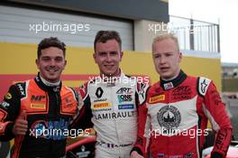 Race 1, 1st place Dorian Boccolacci (FRA) MP Motorsport, 2nd place Anthoine Hubert (FRA) ART Grand Prix and 3rd place Nikita Mazepin (RUS) ART Grand Prix 23.06.2018. GP3 Series, Rd 2, Paul Ricard, France, Saturday.