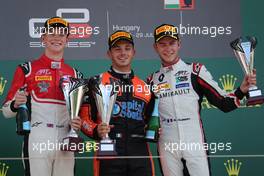 Race 2, 1st place Dorian Boccolacci (FRA) MP Motorsport, 2nd  Callum Ilott (GBR) ART Grand Prix and 3rd place Anthoine Hubert (FRA) ART Grand Prix 29.07.2018. GP3 Series, Rd 5, Budapest, Hungary, Sunday.