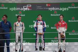 Race 1, 1st place David Beckmann (GER) Trident, 2nd place Anthoine Hubert (FRA) ART Grand Prix and 3rd place Callum Ilott (GBR) ART Grand Prix 01.09.2018. GP3 Series, Rd 7, Monza, Italy, Saturday.