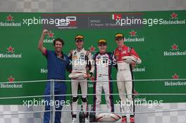 Race 1, 1st place David Beckmann (GER) Trident, 2nd place Anthoine Hubert (FRA) ART Grand Prix and 3rd place Callum Ilott (GBR) ART Grand Prix 01.09.2018. GP3 Series, Rd 7, Monza, Italy, Saturday.