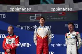 Race 1, 1st place Leonardo Pulcini (ITA) Campos Racing, 2nd place Nikita Mazepin (RUS) ART Grand Prix and 3rd place Anthoine Hubert (FRA) ART Grand Prix 29.09.2018. GP3 Series, Rd 8, Sochi, Russia, Saturday.