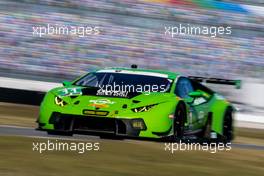 11 GRT Grasser Racing Team, Lamborghini Huracan GT3, Rolf Ineichen, Mirko Bortolotti. 6-07.01.2018 IMSA Weathertech Series ROAR 24 Hrs of Daytona Testing, Daytona International Speedway