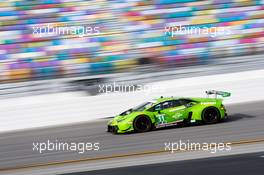 11 GRT Grasser Racing Team, Lamborghini Huracan GT3, Rolf Ineichen, Mirko Bortolotti. 6-07.01.2018 IMSA Weathertech Series ROAR 24 Hrs of Daytona Testing, Daytona International Speedway