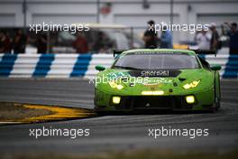 11 GRT Grasser Racing Team, Lamborghini Huracan GT3, Rolf Ineichen, Mirko Bortolotti, Franck Perera, Rik Breukers. 25-28.01.2018 IMSA Weathertech Series Rolex 24 Hrs of Daytona, Daytona International Speedway