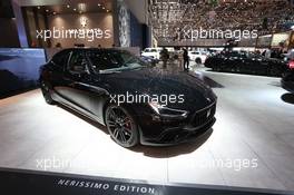 Maserati Ghibli Nerissimo ed 06-07.03.2018. Geneva International Motor Show, Geneva, Switzerland.