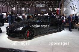 Maserati Quattroporte Nerissimo ed. 06-07.03.2018. Geneva International Motor Show, Geneva, Switzerland.