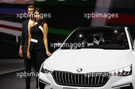  Models in the Skoda Stand 02-03.10.2018. Mondial de l'Automobile Paris, Paris Motorshow, Paris, France