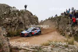 Andreas Mikkelsen (NOR)-Anders Jaeger(NOR) HYUNDAI i20 Coupe WRC, HYUNDAI SHELL MOBIS WRT 26-29.04.2018. FIA World Rally Championship, Rd 5, Rally Argentina, Villa Carlos Paz, Argentina.