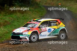 Shakedown, Marco Bulacia Wilkinson (BOL) - Fabian Cretu (ARG) Skoda Fabia R5 04-07.10.2018. FIA World Rally Championship, Rd 11, Wales Rally GB, Deeside, Great Britain.