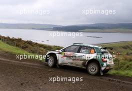 Paulo Nobre (BRA) - Gabriel Morales (BRA) Skoda Fabia R5, PALMEIRIHNA RALLY 04-07.10.2018. FIA World Rally Championship, Rd 11, Wales Rally GB, Deeside, Great Britain.