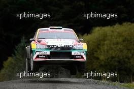 Marco Bulacia Wilkinson (BOL) - Fabian Cretu (ARG) SkodaFabia R5 04-07.10.2018. FIA World Rally Championship, Rd 11, Wales Rally GB, Deeside, Great Britain.