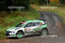 Shakedown, Pontus Tidemand (SWE)-Jonas Andersson (SWE) Skoda Fabia R5, Skoda Motorsport 04-07.10.2018. FIA World Rally Championship, Rd 11, Wales Rally GB, Deeside, Great Britain.