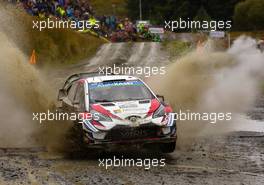 Jari-Matti Latvala (FIN)-Miikka Anttila (FIN) Toyota Yaris WRC, Toyota Gazoo Racing WRT 04-07.10.2018. FIA World Rally Championship, Rd 11, Wales Rally GB, Deeside, Great Britain.