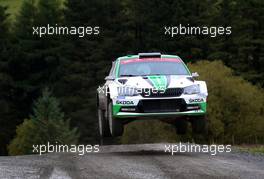 Kalle Rovanpera (FIN) - Jonne Halttunen (FIN) Skoda Fabia R5 RC2, SKODA Motorsport 04-07.10.2018. FIA World Rally Championship, Rd 11, Wales Rally GB, Deeside, Great Britain.