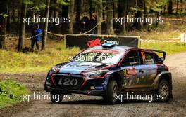 Shakedown, Jari Pekka Huttunen (FIN) - Antti Juhani Linnaketo (FIN) Hyundai i20 R5, HYUNDAI MOTORSPORT 04-07.10.2018. FIA World Rally Championship, Rd 11, Wales Rally GB, Deeside, Great Britain.
