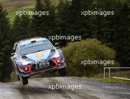 Andreas Mikkelsen (NOR)-Anders Jaeger(NOR) HYUNDAI i20 Coupe WRC, HYUNDAI SHELL MOBIS WRT 04-07.10.2018. FIA World Rally Championship, Rd 11, Wales Rally GB, Deeside, Great Britain.