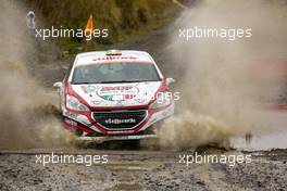 Enrico Brazzoli (ITA) - Luca Beltrame (ITA) Peugeot 208 R2 04-07.10.2018. FIA World Rally Championship, Rd 11, Wales Rally GB, Deeside, Great Britain.