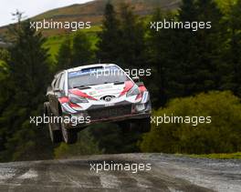 Ott Tanak (EAU)-Martin Jarveoja (EST) TOYOTA YARIS WRC , TOYOTA GAZOO RACING WRT 04-07.10.2018. FIA World Rally Championship, Rd 11, Wales Rally GB, Deeside, Great Britain.