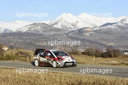 24.01.2018 - Shakedown, Ott Tanak (EAU)-Martin Jarveoja (EST) TOYOTA YARIS , TOYOTA GAZOO RACING WRT 25-28.01.2018 FIA World Rally Championship 2018, Rd 1, Rally Monte Carlo, Monaco, Monte Carlo